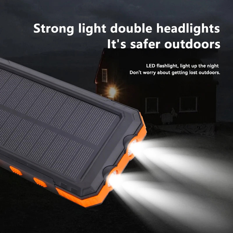 Xiaomi 200000 Cargador portátil de gran capacidad Solar Power Bank mAh Compatible con IOS Android USB-A y USB-C de carga rápida