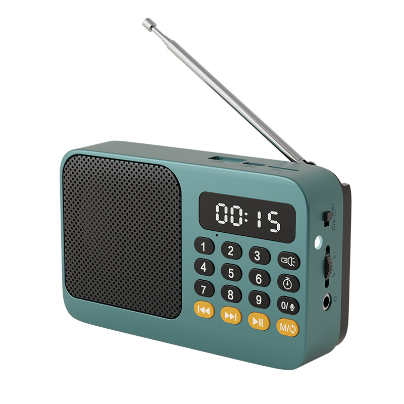 Radio Radio Fm Przenośne małe awaryjne akumulatory Ham Bluetooth Sound Box Kuchenne Am Mini Vintage Ham Głośnik Odtwarzacz Mp3: green