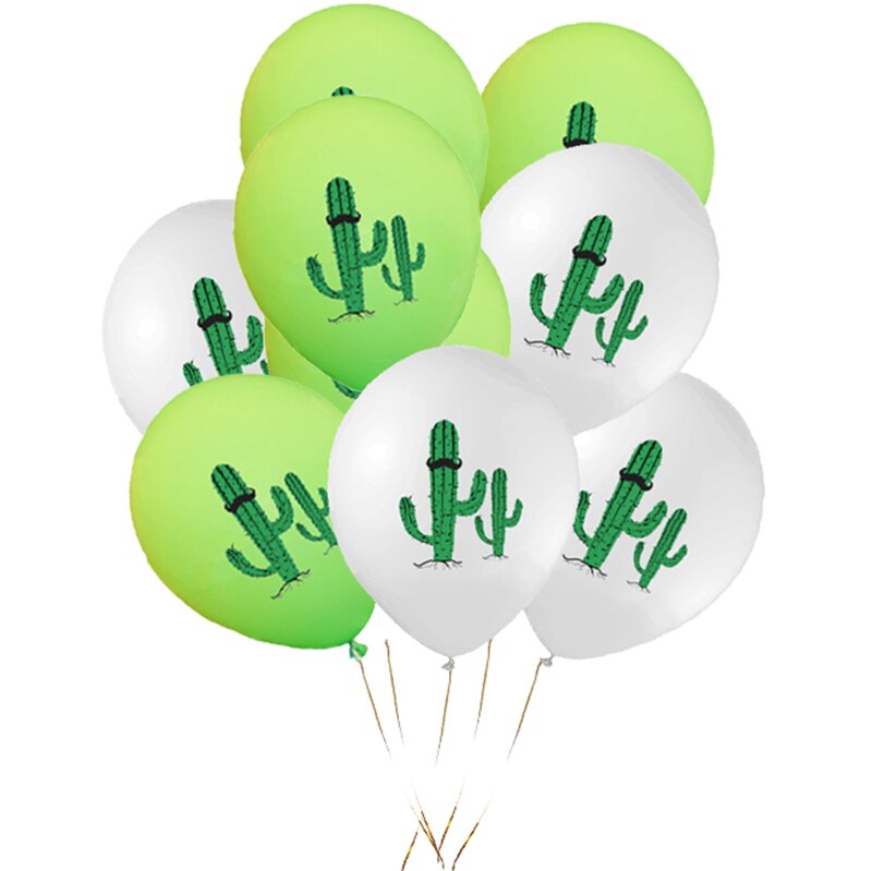 Mexican Fiesta Party Decorations Colorful Alpaca Cactus Fiesta Balloon Banner Cactus Foil Balloons Bachelorette Party Supplies: 10pcs cactus