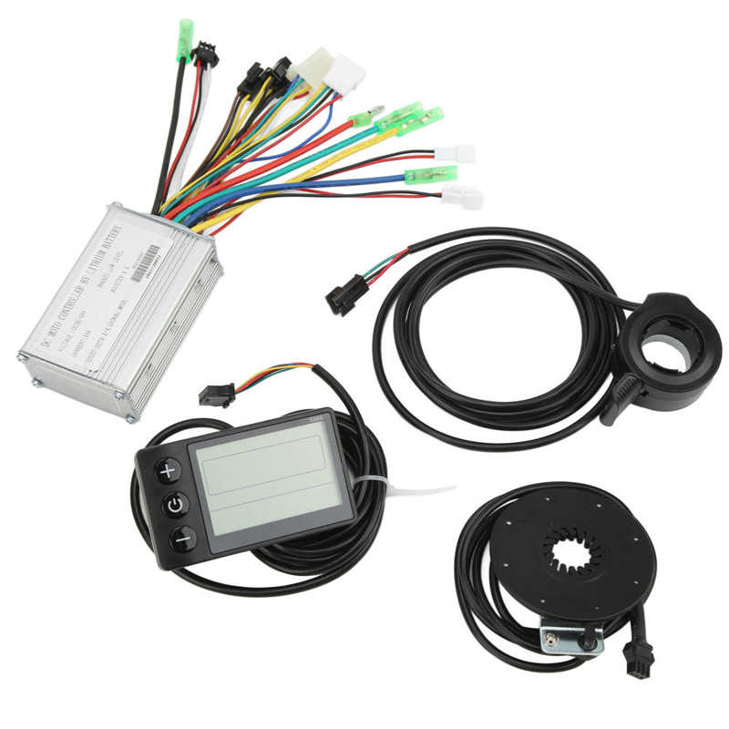 Electric Bicycle Modification Kit 15A Controller Kit Thermal Overload Protection for 250W Motor