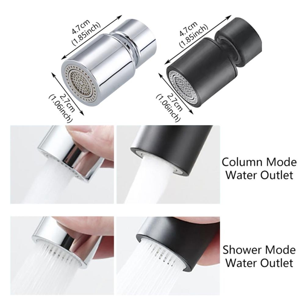 360 ° rotatable kitchen faucet spray head filter sink splashproof adapter 2 mode adjustable kitchen sink faucet aerator