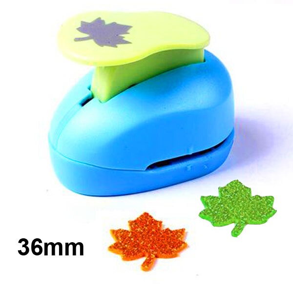 35mm freeship circle punch Embossing device paper cutter crafts scrapbook kid child craft tool hole punches cortador de papel: Maple leaf