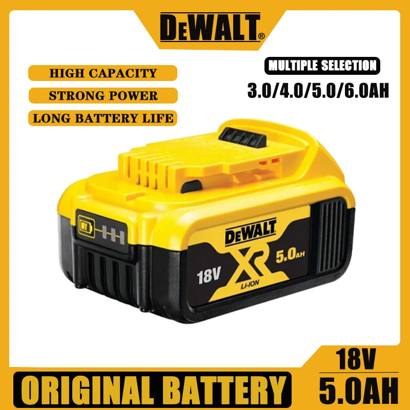 DEWALT original 18V, 5.0AH, DCB115, DCB118 chargeur de batterie, charge rapide, batterie au lithium, batterie d'outil