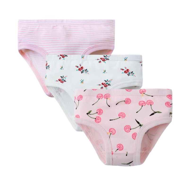 Lot de 3 slips pour filles, sous-vêtements pour enfants, pantalons pour enfants, directe