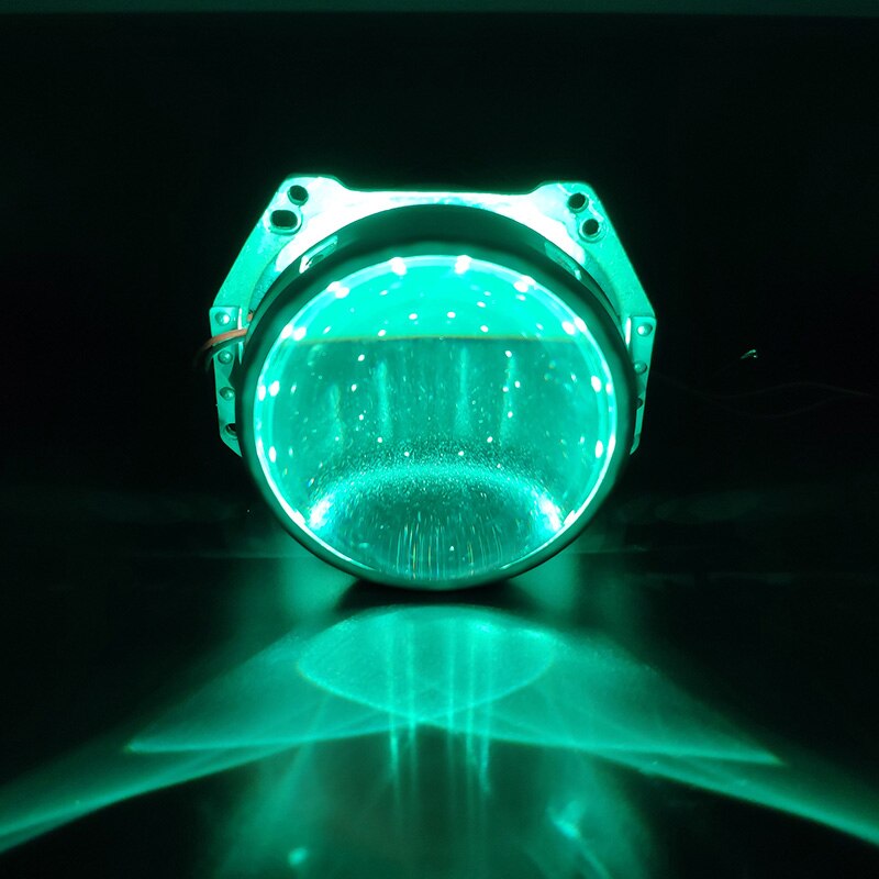 Dæmon øje led lys djævel øjne til 3 2.5 tommer bil hoved lys projektor linse motorcykel hid xenon hella  q5 wst 360 grad smd: Grøn