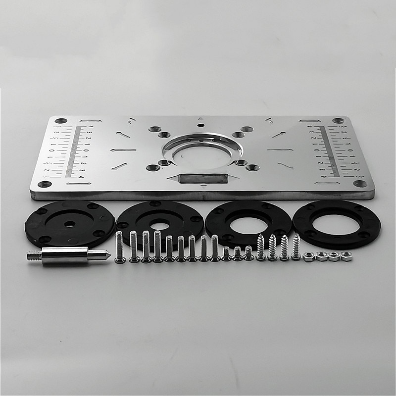 Multifunctionele aluminium router freestafel inzetplaat trimmer graveermachine houtbewerking bankgereedschap