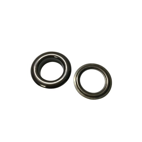 50 stk./parti 28mm runde metal-messing-øjer med spændeskive metalgennemføringer guld/nikkel/sort/bronze-farve øjer -28mm: Sort nikkel