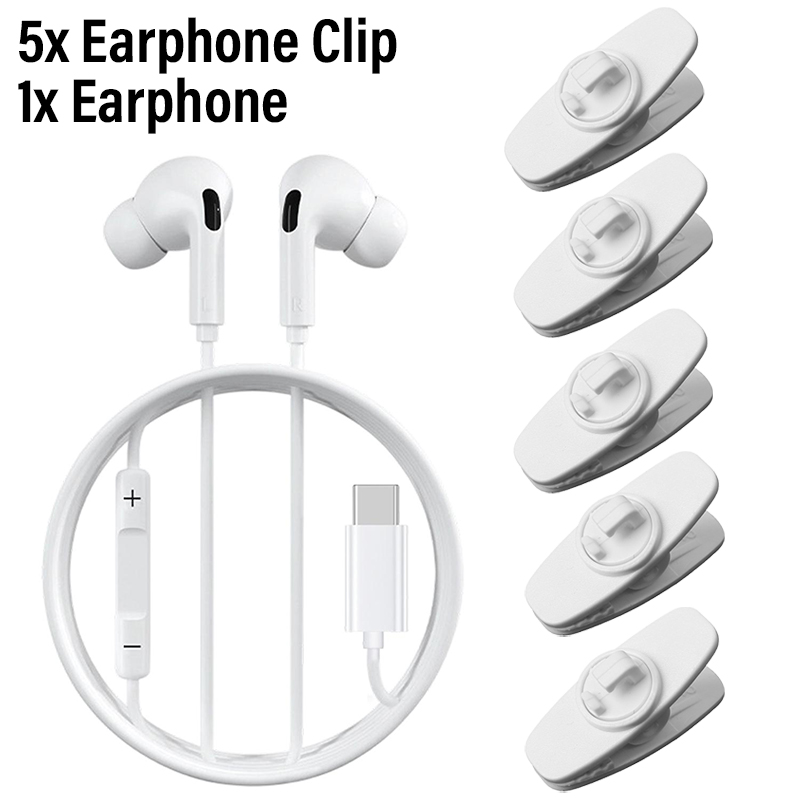 Bedrade oordopjes usb-c in-ear oordopjes met microfoon stereo headset universele muziekbediening type-c hoofdtelefoon met clips: Blauw