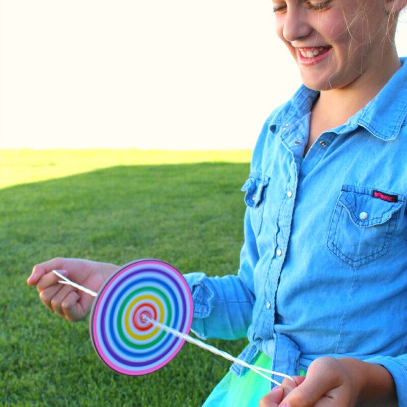 DIY Papier Spinner Rad freundlicher Lustige Spielzeug Autismus Zappeln Sensorischen betonen Linderung Schule Spielzeug