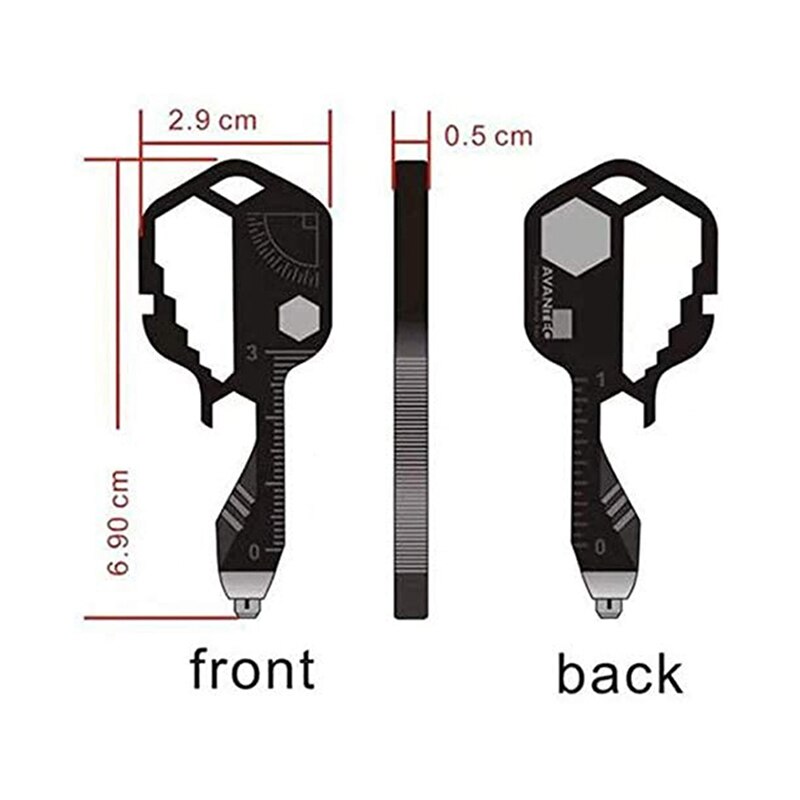Outdoor Multi-Tool Key Multi Pocket Tool Keyring Key Ring Spanner Hex Wrench