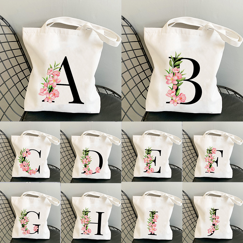 Luxe op maat gemaakte draagtas, strandtas, damestas met monogram en bloemenprint, luxe canvas tas, shopper, chique tas, handtas, hobo shopper.