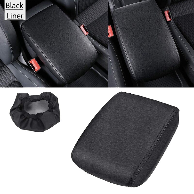 BAYDE Armlehnen Abdeckung Für VW Tiguan 2007-2014 - Mikrofaser Leder Schwarz