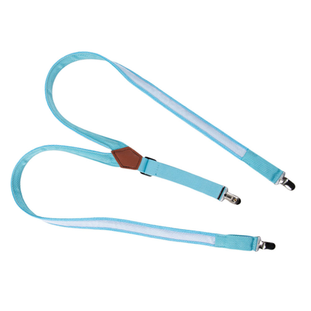 LED Clip-on Suspenders Glowing Adjustable Printing Elastic Y-shaped Braces Luminous Trouser Straps for Men (Red)