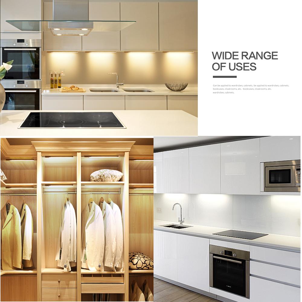 5W 6W 7W Hand Scan fegen Sensor LED Küche Schrank Lichter 12V Aluminium Profil LED Band rohr lampe Hintergrundbeleuchtung Streifen 30/40/50cm