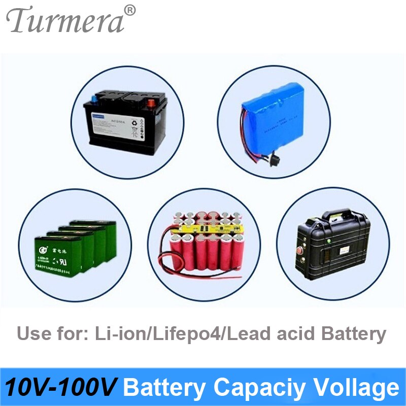 12V 24V 36V 48V 60V 72V 100V Li-ion Lifepo4 Lead acid Battery Capacity Indicator Display LCD Voltmeter Temperature Meter Tester