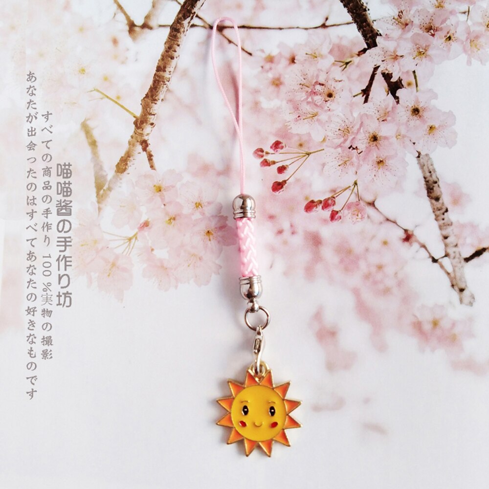 Cute Korean Rainbow Cloud Decor Strap Lanyards for iPhone/Samsung Kawaii Keys Mobile Phone Strap Hanging Rope Smartphone Charm: E