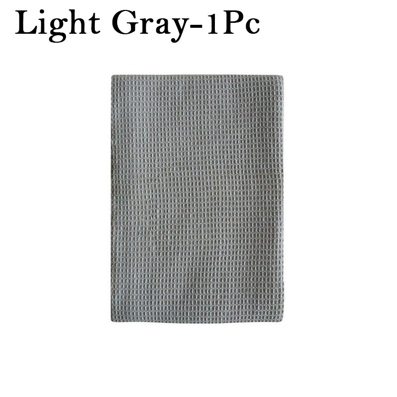 Waffle Tea Towel Spot Cotton Home Kitchen Plain Cloth Napkin 45*65 Cm Square Low Shrinkage Table Towel Cleaning Water Absorption: B
