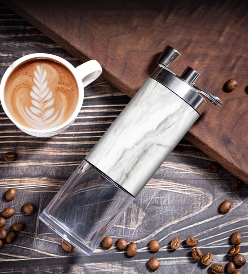 Marble Grain Coffee Bean Grinder Portable Stainless Steel Crank Manual Manual Handmade Coffee Grinder Mill Kitchen Tool Grinders