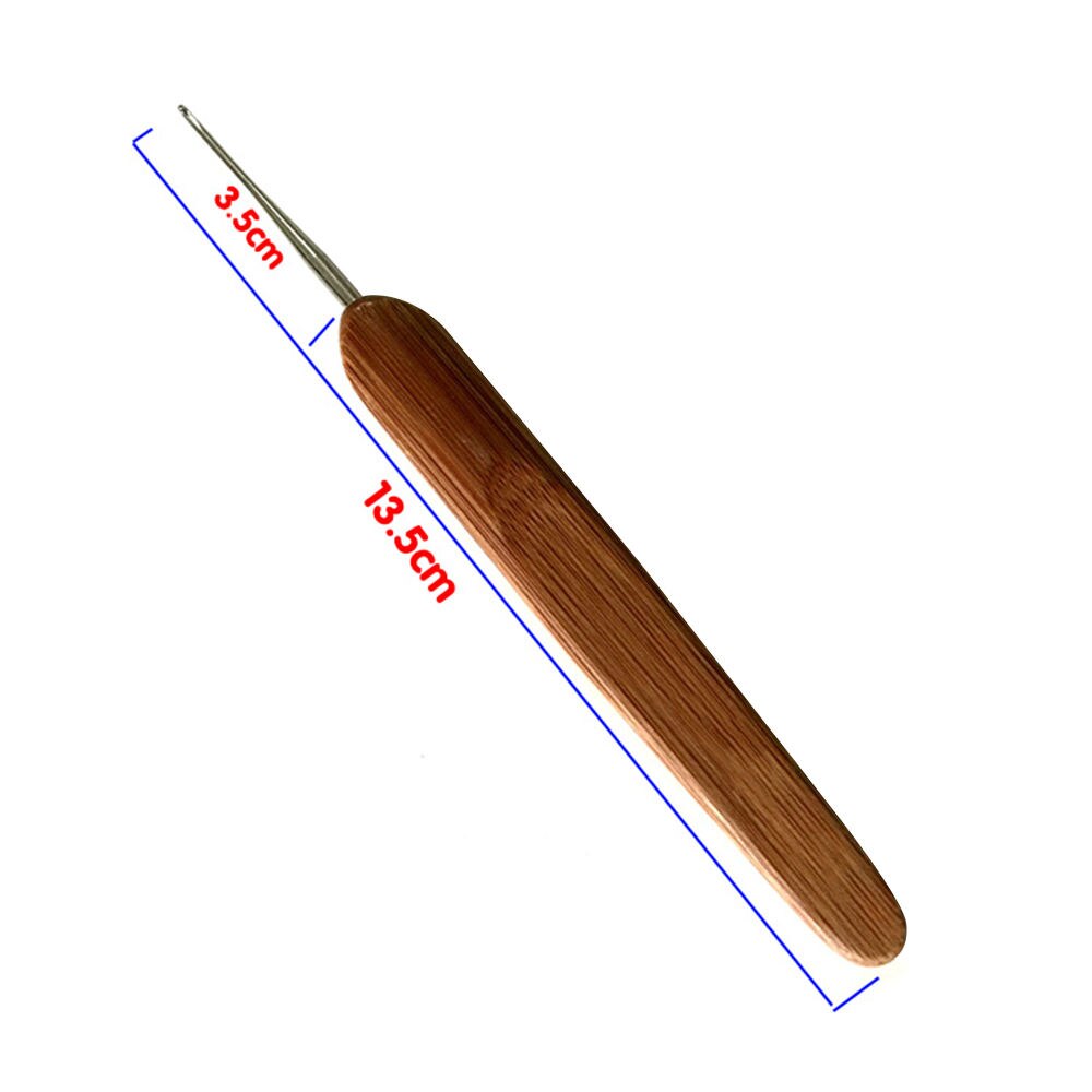 Weaving Latch Hook Dreadlock Crochet Sew Wig Hair Needle For Micro Braids Tools bamboo + metal