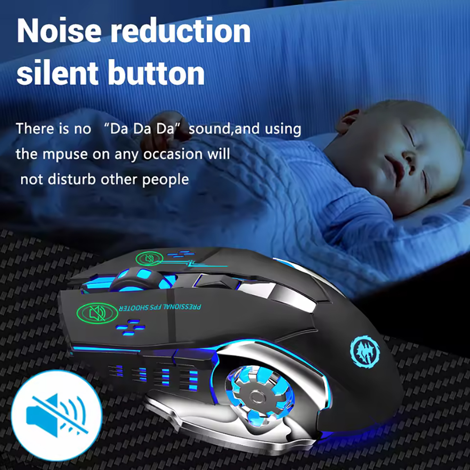 Mysz Bluetooth do gier Komputerowa mysz bezprzewodowa z akumulatorem USB Mechaniczna mysz e-sportowa z podświetleniem PC Gamer Mouse do gier komputerowych