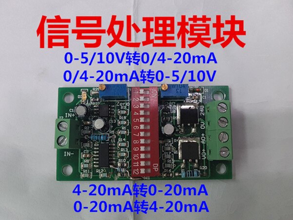 Huidige Spanning Module 4-20mA Turn 0-3.3/5/10V Spanning naar Huidige 0-5 v/10 V Turn 4-20mA