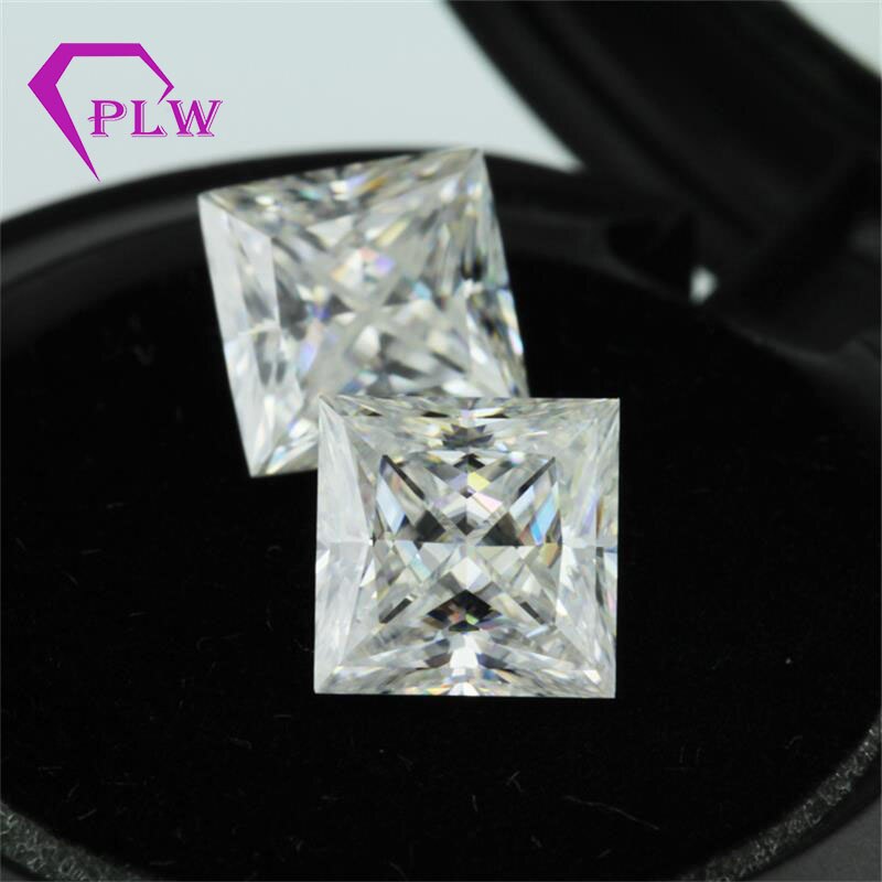 Including Certificate EF Color Moissanite Under Diamond Weight 0.3Carat 3*3mm VVS 3Ex Princess Cut Real Weight Depends On Object