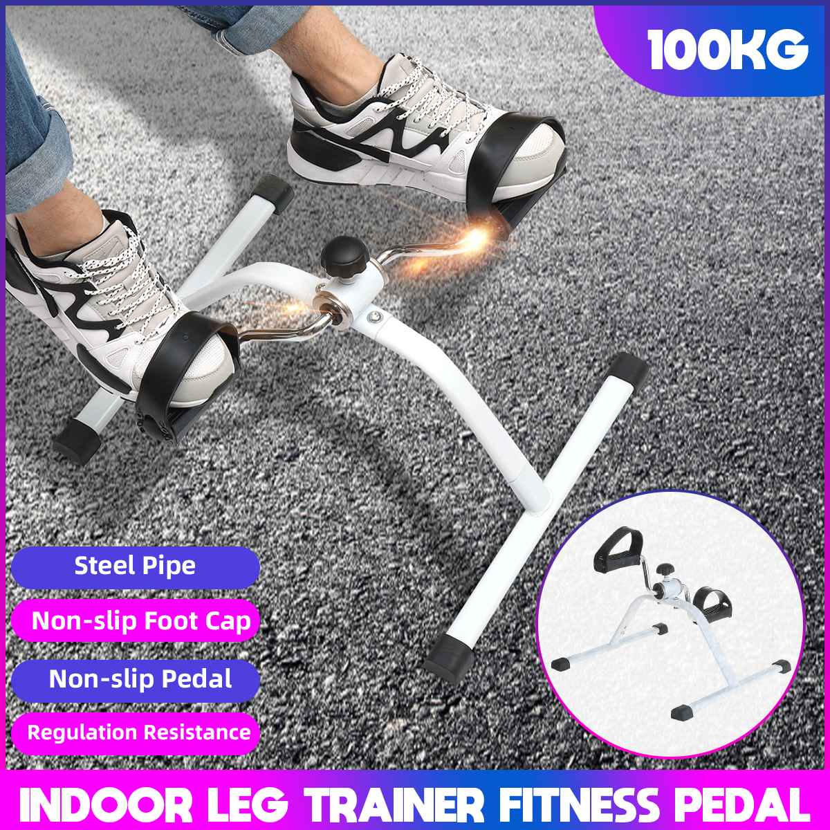 Indoor Fitness Fiets Gym Workout Been Trainer Anti-Slip Pedaal Fiets Been Revalidatie Oefening Gereedschap Fiets Trainer