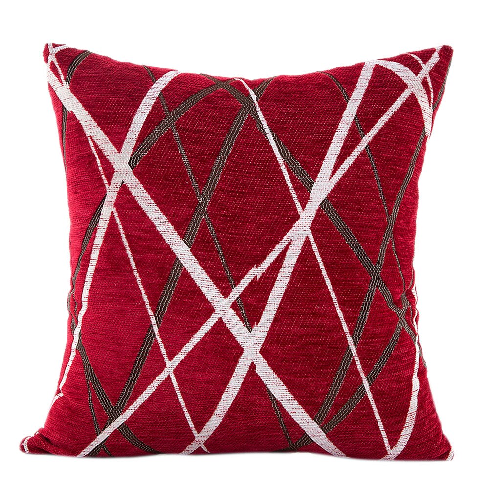 Peluche rayé taie d'oreiller Kissen confortable housse de coussin pour la maison oreillers décoratifs pour canapé Cojines Decorativos Para Sofá: E