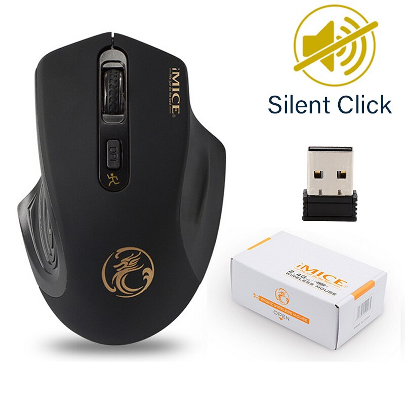 Wireless Mouse Silent Computer Mouse Wireless Ergonomic Mouse USB PC Mause Optical Mice Noiseless Button for PC Laptop Computer: 7