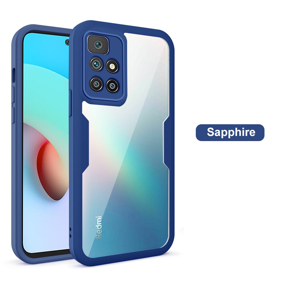 360 Graden Full Body Bescherm Shell Voor Xiaomi Redmy 10 Case Redmi 10 Redmi10 21061119DG 4G Tpu + Pc dubbelzijdig Shockproof Coque: For Redmi 10 / Blue-02