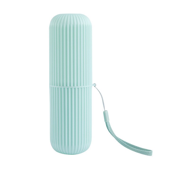 1Pc Toothbrush Storage Box Portable Toothbrush Holder Cover Toothpaste Case For Home School Travel Container: Blue