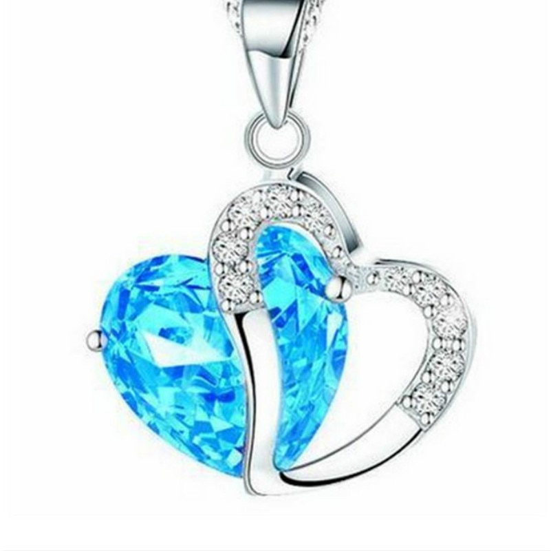 Meerdere hartvormige Water Wens Fles Ketting Crystal Power Kettingen meisje Datum Sieraden