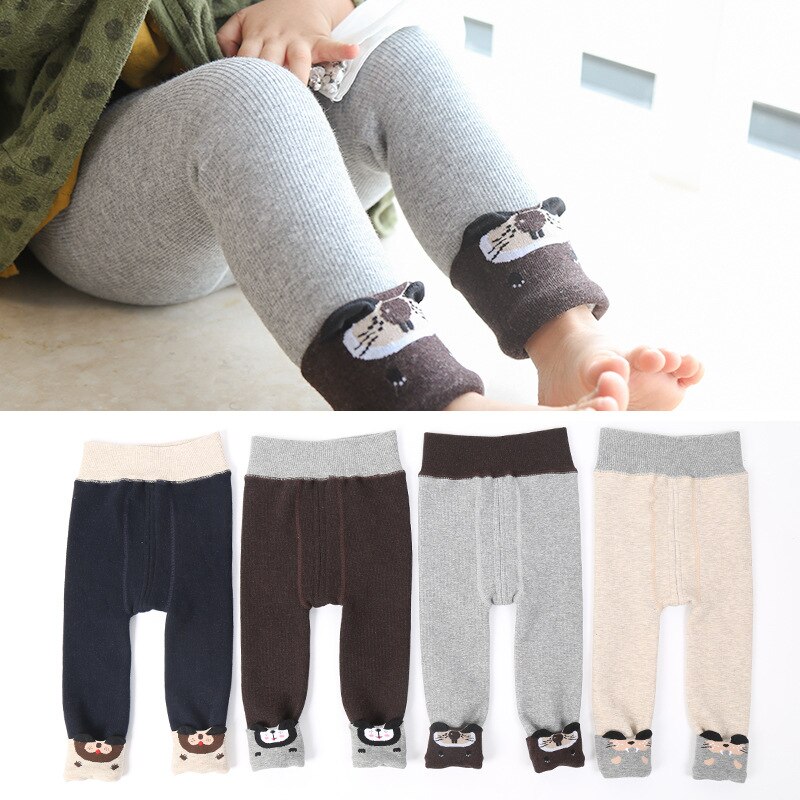 0 Tot 24M Jongens Leggings Super Dikke Warme Winter Broek Winter Pasgeboren Baby Warm Broek Voor Zuigelingen Leuke Cartoon lam Wol Meisjes