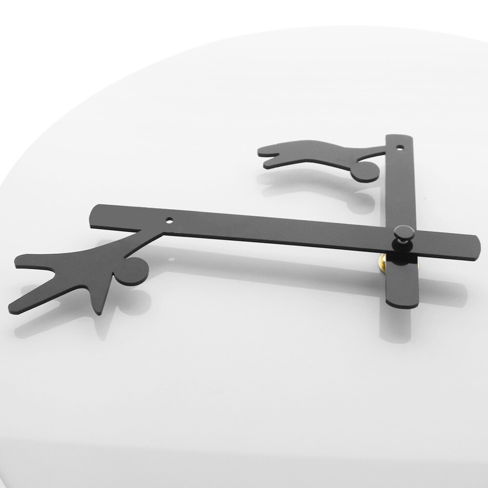 2Player Unique Clock Hands Wall Clock Little Men Clinging To The Hands Gymnasts Fun Minimalism Timepiece Quartz Movement