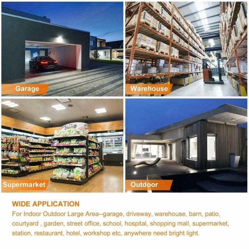 LED Garage Light Brighter Useful Lights Adjustable Fan Blades Deformable Ceiling Lamp For Car Garage Light