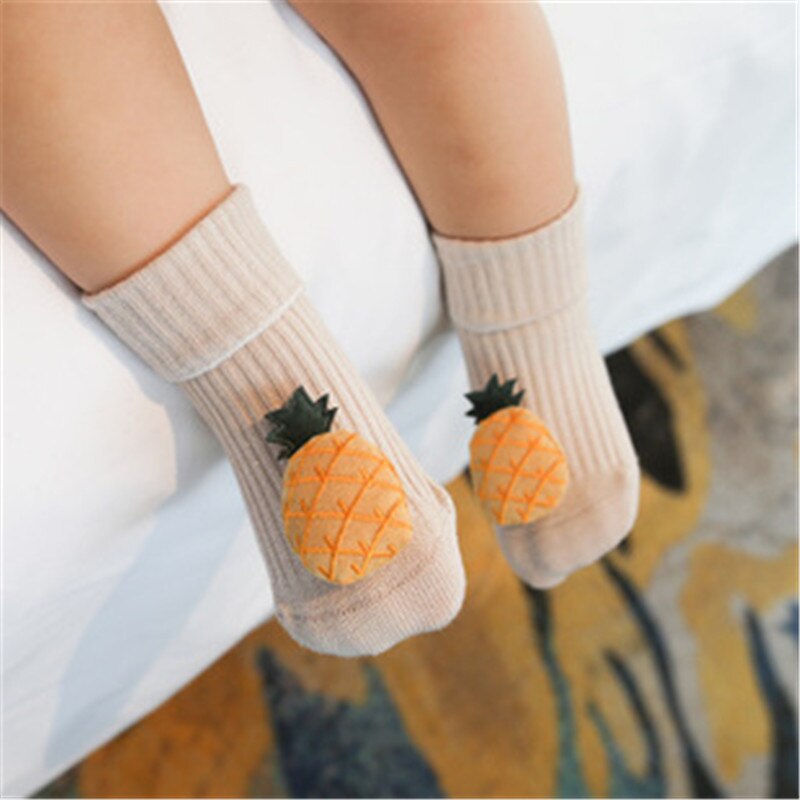 Lente Baby Baby Cartoon Fruit Zacht Katoen Kid Sokken Pasgeboren Jongen Meisje Leuke Anti Slip Ademend Casual Peuter Vloer sok