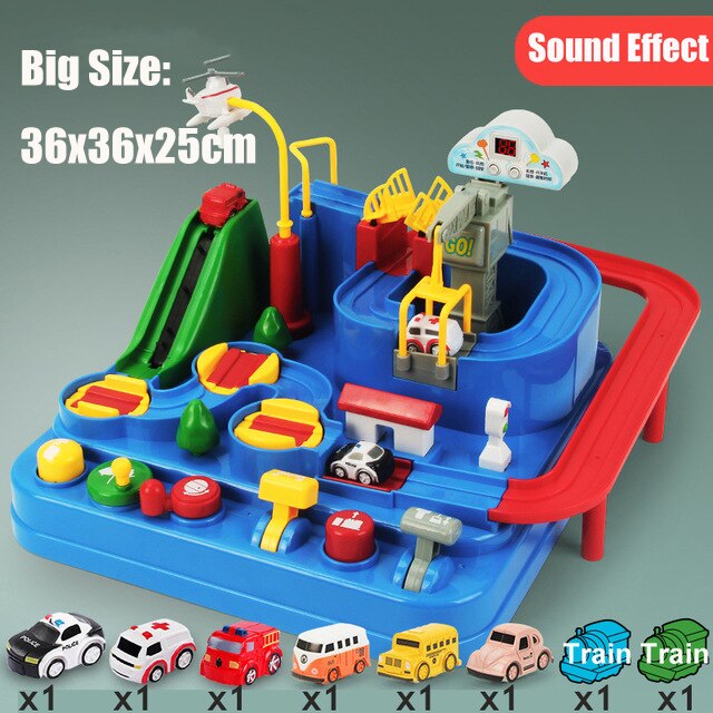 Kinderen Rail Auto Speelgoed Racing Trein Tracks Adventure Handleiding Cars Tafel Spel Puzzel Speelgoed Voor Kinderen Huis Play Game: Big K Set