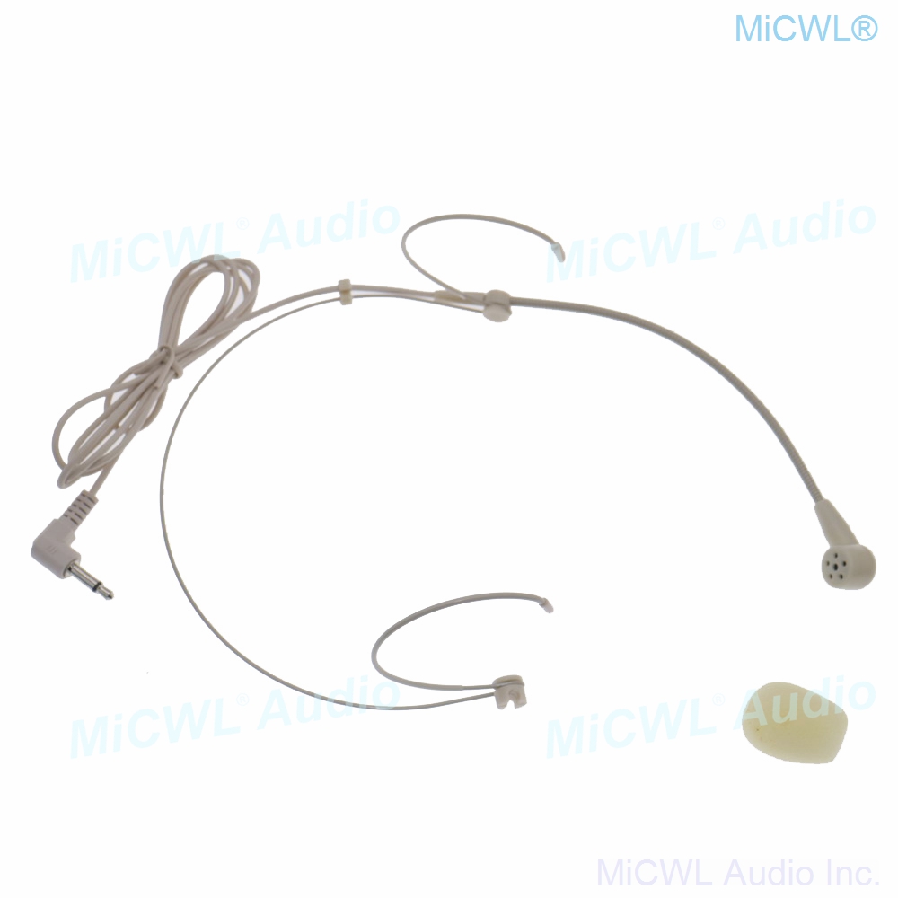 MiCWL A801 Beige Headset Horen slijtage Microfoon voor Draadloos Microfoonsysteem luidspreker PC laptop 3.5mm Mono Jack
