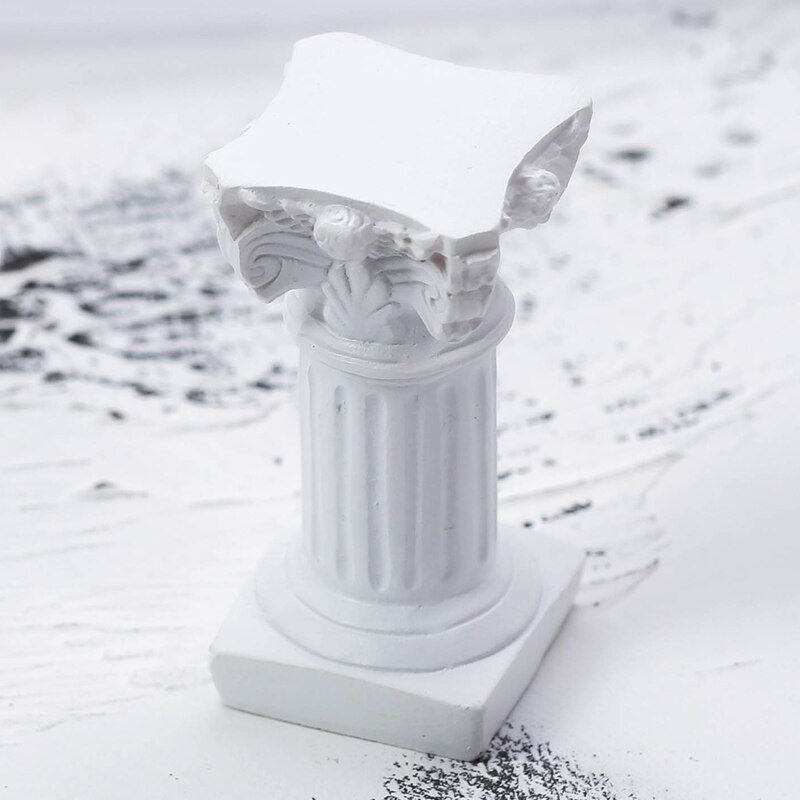 World Famous Statue Retro Art Resin Head Skull Sculpture Sketch Model David Moliere Home Decoration Accessories: Roman column