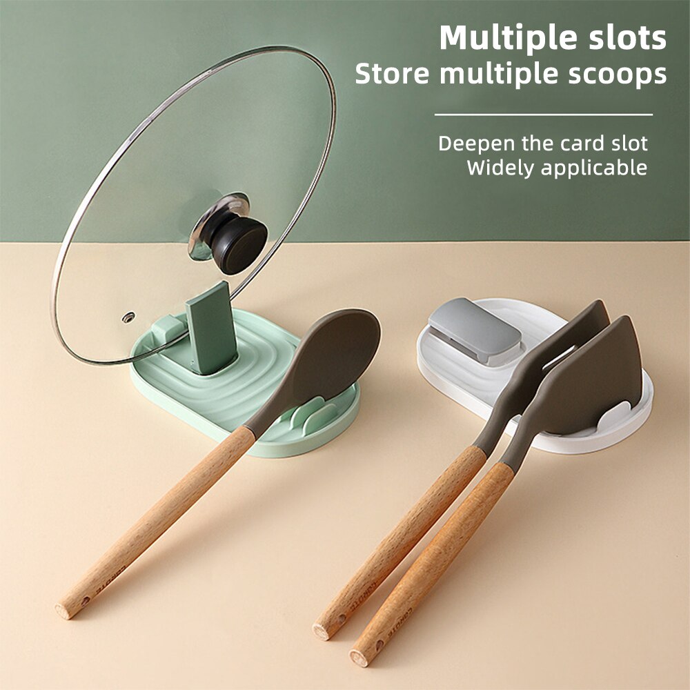 Kattilan kansi teline lastaa kauha hylly lusikka tuki kattilan kannen pidike keittiötyökalu keittoastia ritilä pannu kansi teline keittiötarvikkeet