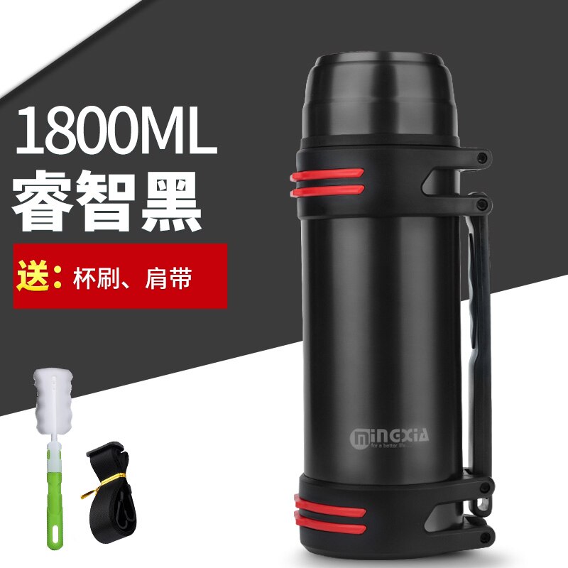 1000-2200ml stora termosar utomhus resecamping bärbar vattenflaska isoleringsvattenkokare för män tetermos i rostfritt stål: J -1800ml
