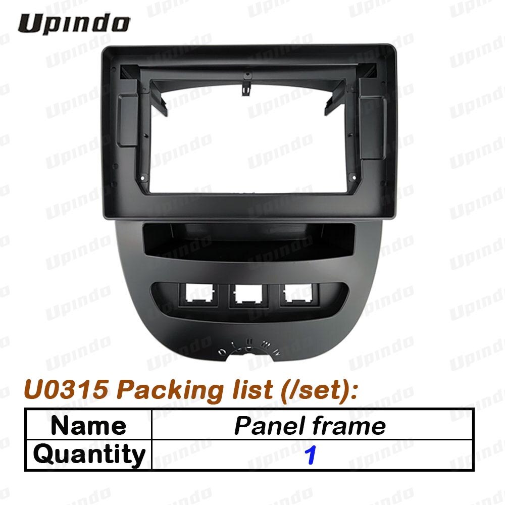 2 Din 10.1 Inch Car Radio Plastic Fascia Frame for Peugeot 107;TOYOTA Aygo;CITROEN C1 2005 Dashboard Installation Trim Kit