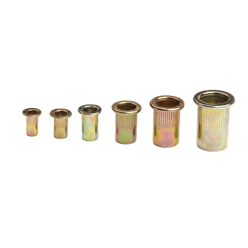 Flat Head Rivet Nuts Set Nuts Insert Cap Reveting Zinc Plated Carbon Steel Threaded Rivet Nut M3 M4 M5 M6 M8 M10