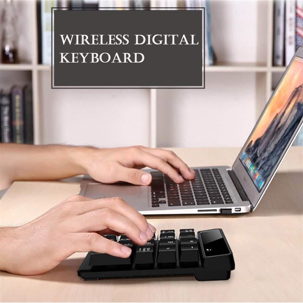 19 taster bluetooth ledning/trådløst numerisk tastatur mini numerisk tast digitalt trådløst tastatur for finansregnskap tastatur
