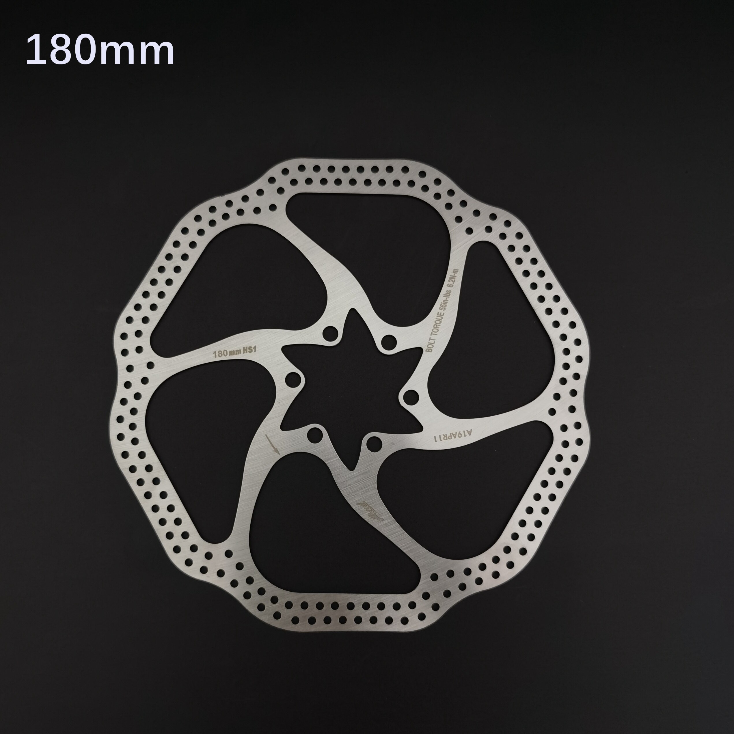 Pastillas de freno de disco HS1 para bicicleta de montaña y carretera, Rotor de freno de disco con 6 tornillos, 160/180mm, 6 sctrews