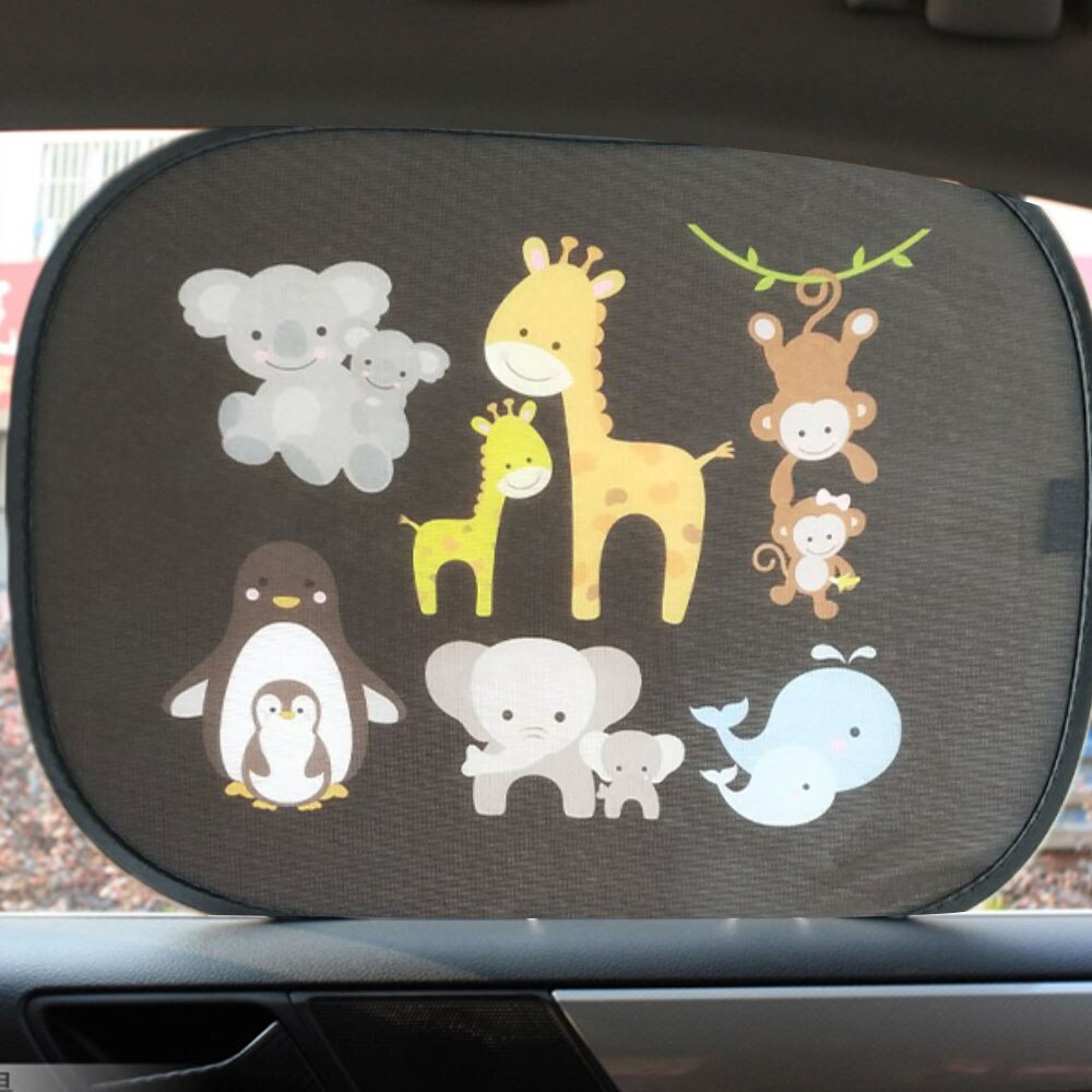 Pare-soleil de voiture mignon de 2 pièces couvre le pare-soleil statique de fenêtre de véhicule