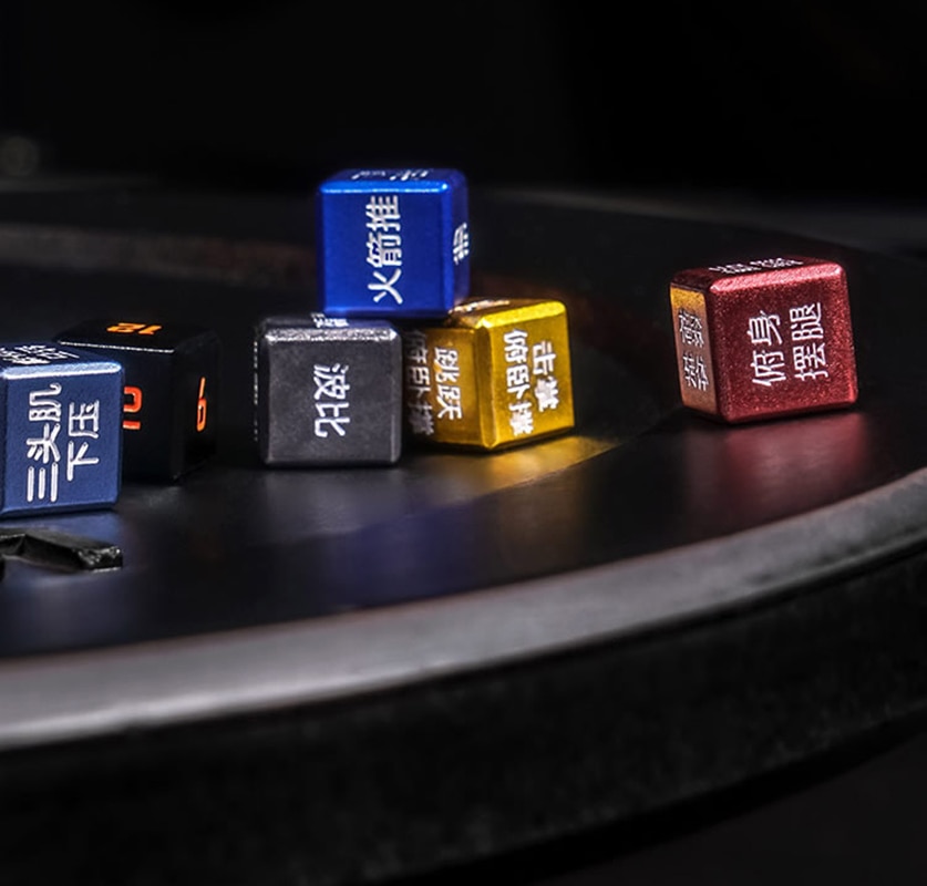Fitness Dice Advanced Alloy Portable Fun Cube Throw Dice Start Your Training Mode Exercise, Help With Attached Teaching Fitness