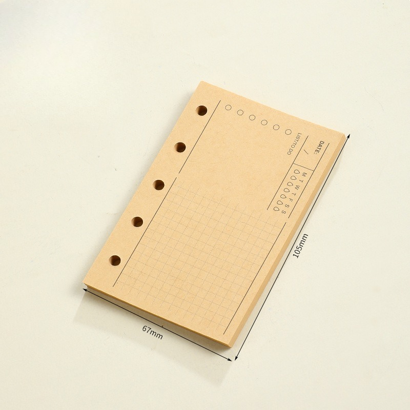 M5 løse ark notatbok refill spiralperm innvendig side rutenett blank linje dagbok agenda planlegger skoleartikler: Lavendel