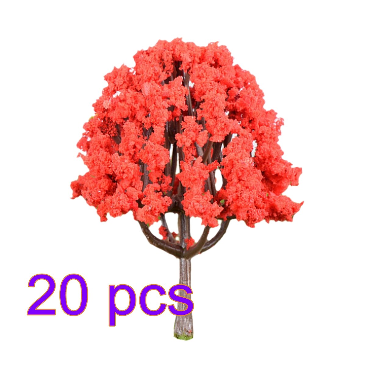 Alberi Modello Scala HO 1:85 - 6cm Delonix Regia - Paesaggio Plastica per Diorama: 20 pz