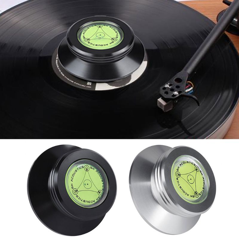 Aluminum LP Vinyl Record Clamp - Disc Stabilizer for Turntables - Popu·pine